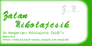 zalan mikolajcsik business card